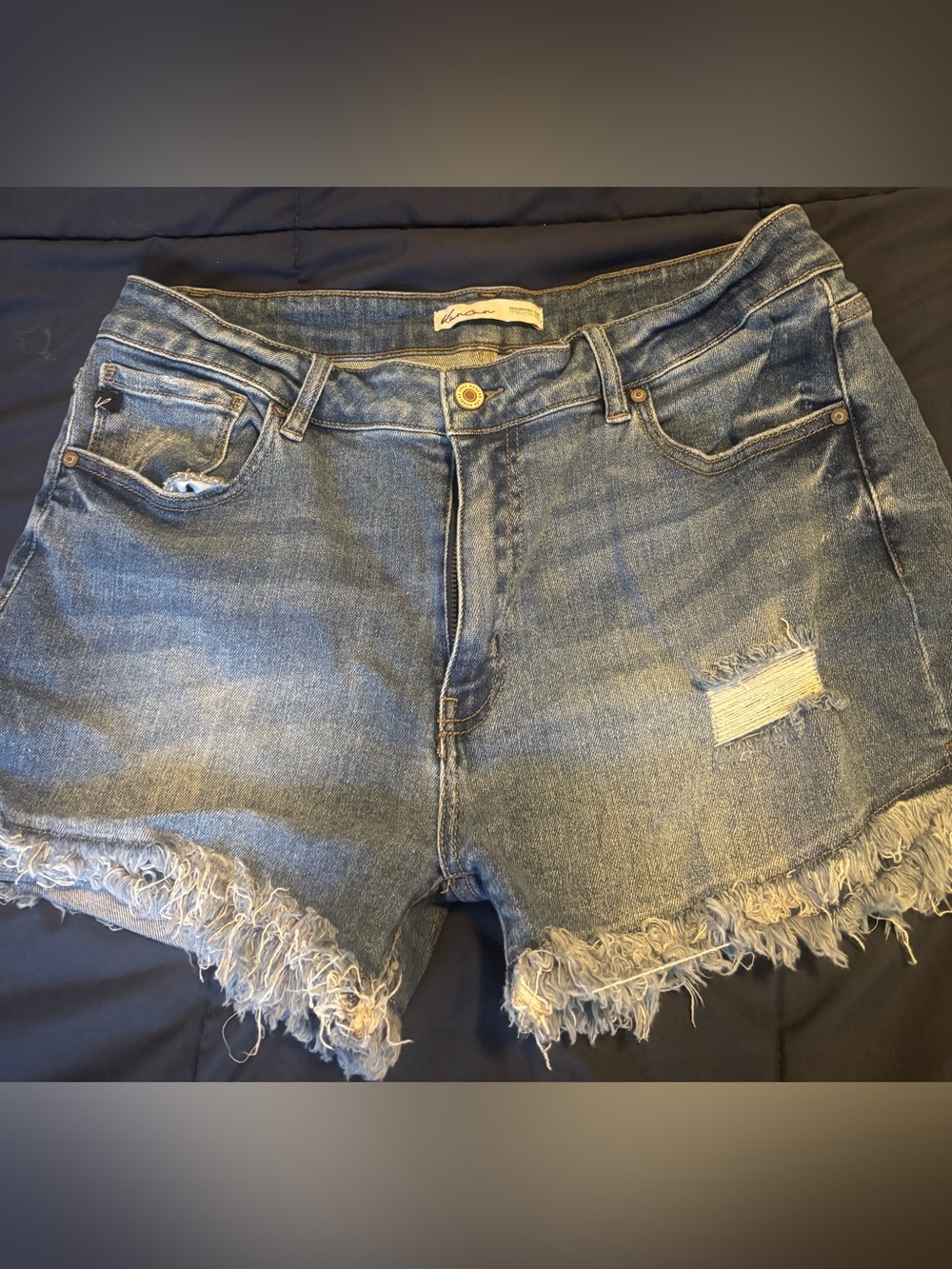 Like New Kancan for Maurice’s Women’s Distressed Denim Shorts - Blue